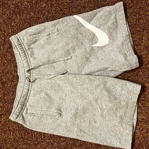 Grey Nike Sweatpant Shorts